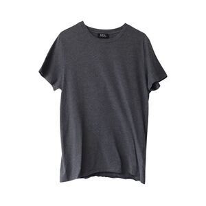 A.P.C. Short Sleeve Crewneck T-Shirt in Grey Cotton